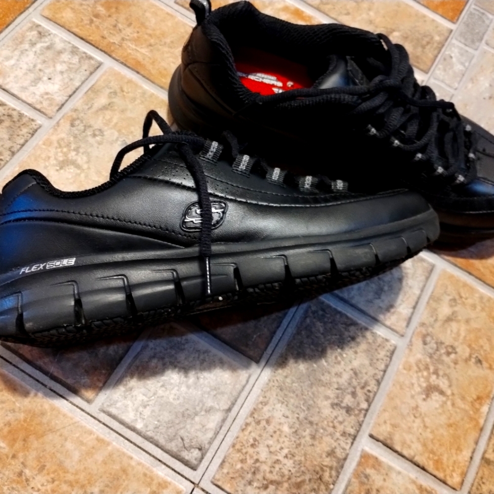 Skecher's work slip resistant shoes